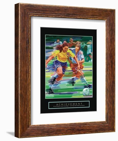 Achievement - Girl's Soccer-Bill Hall-Framed Art Print
