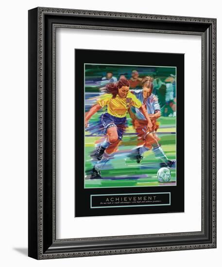 Achievement - Girl's Soccer-Bill Hall-Framed Art Print