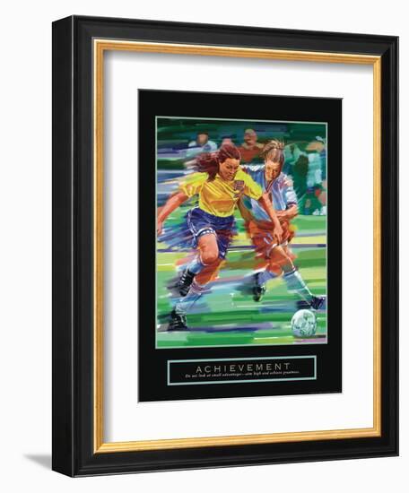 Achievement - Girl's Soccer-Bill Hall-Framed Art Print