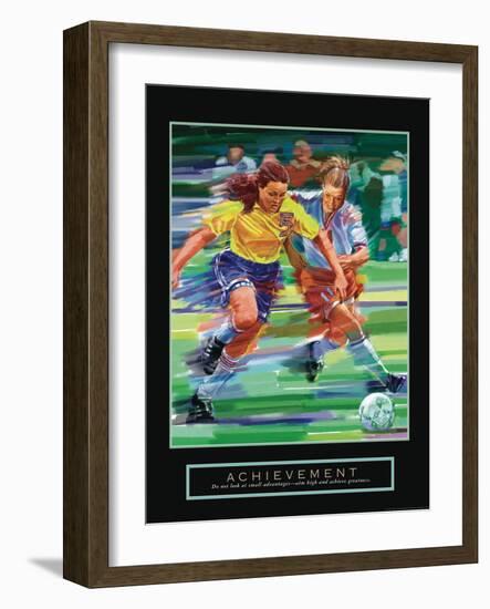 Achievement - Girl's Soccer-Bill Hall-Framed Art Print