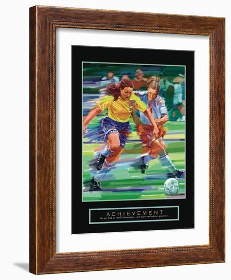 Achievement - Girl's Soccer-Bill Hall-Framed Art Print