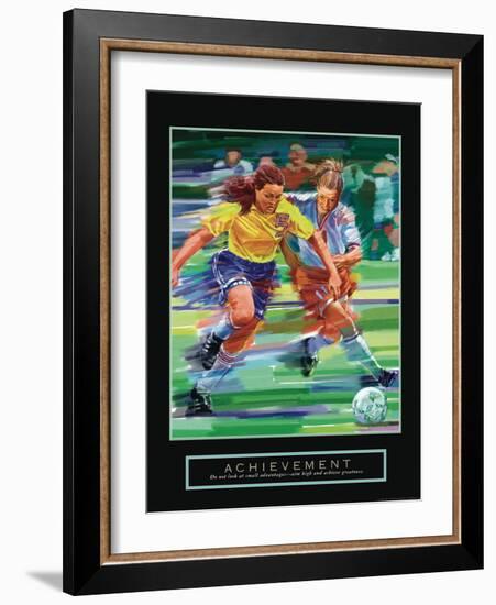 Achievement - Girl's Soccer-Bill Hall-Framed Art Print