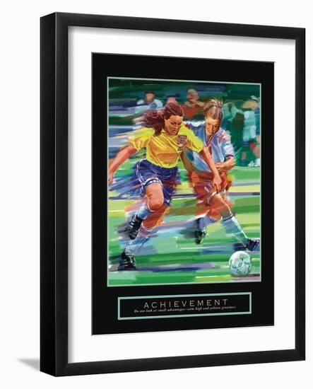 Achievement - Girl's Soccer-Bill Hall-Framed Art Print