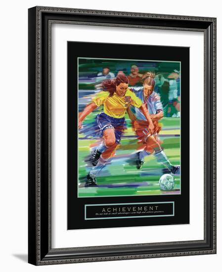 Achievement - Girl's Soccer-Bill Hall-Framed Art Print