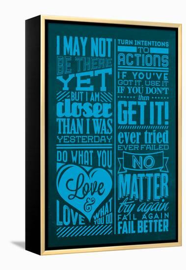 Achievement Set Blue-Lorand Okos-Framed Stretched Canvas