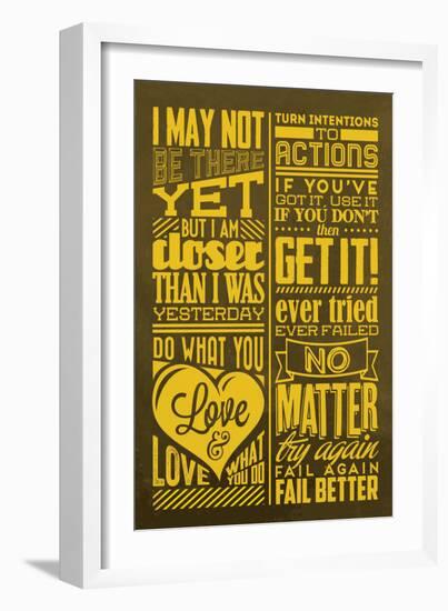 Achievement Set Yellow-Lorand Okos-Framed Premium Giclee Print