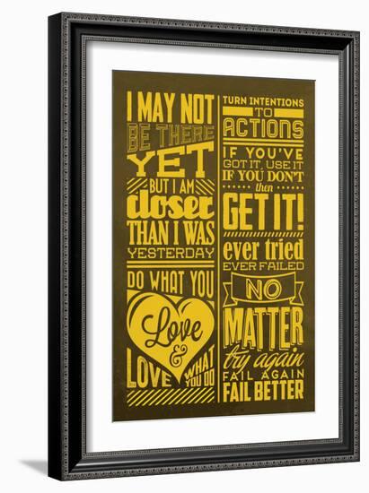 Achievement Set Yellow-Lorand Okos-Framed Premium Giclee Print