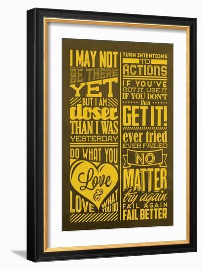 Achievement Set Yellow-Lorand Okos-Framed Premium Giclee Print