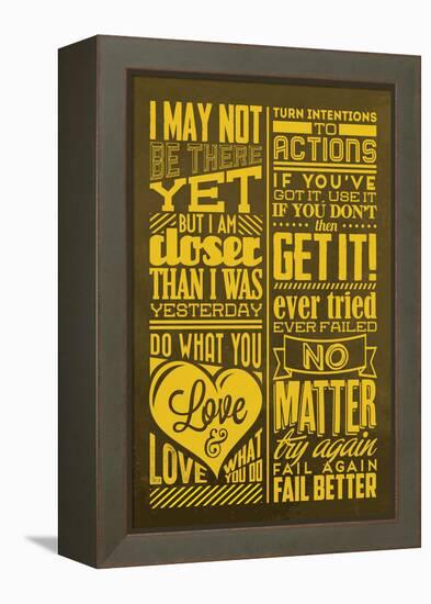 Achievement Set Yellow-Lorand Okos-Framed Stretched Canvas