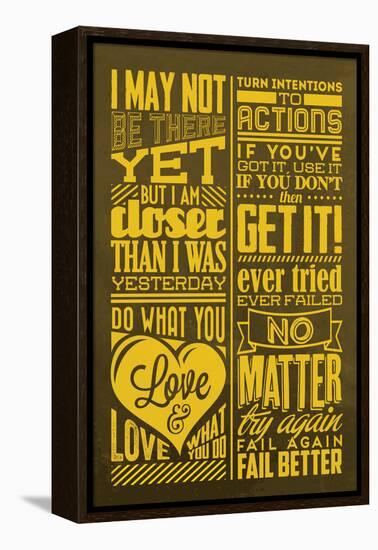 Achievement Set Yellow-Lorand Okos-Framed Stretched Canvas