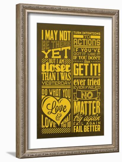 Achievement Set Yellow-Lorand Okos-Framed Art Print