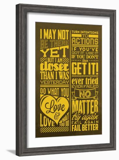 Achievement Set Yellow-Lorand Okos-Framed Art Print