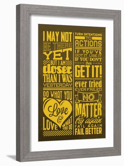 Achievement Set Yellow-Lorand Okos-Framed Art Print