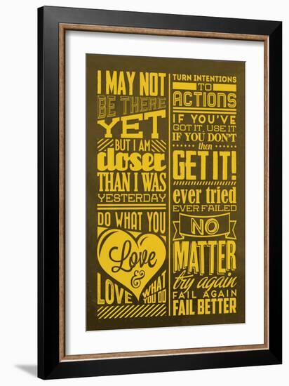 Achievement Set Yellow-Lorand Okos-Framed Art Print