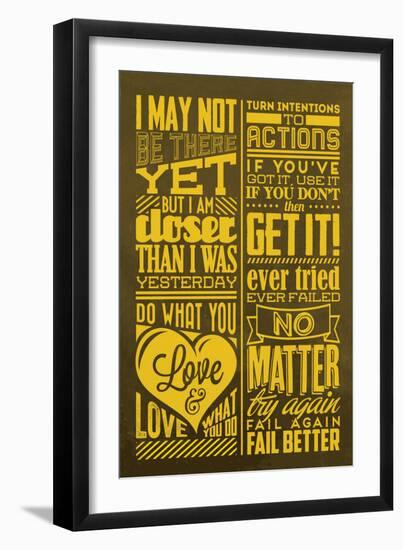 Achievement Set Yellow-Lorand Okos-Framed Art Print