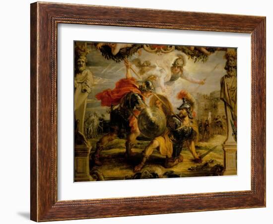 Achille and Hector, 1630-Peter Paul Rubens-Framed Giclee Print