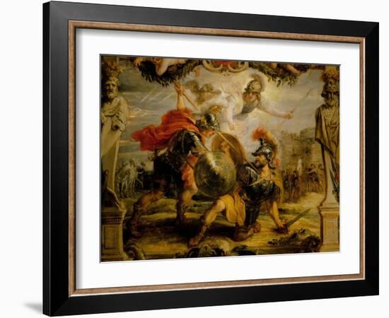 Achille and Hector, 1630-Peter Paul Rubens-Framed Giclee Print