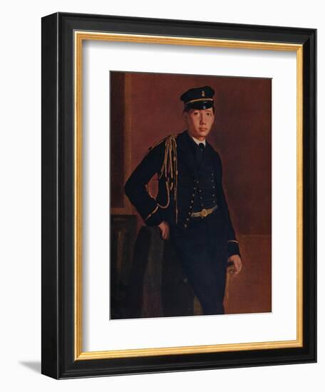 'Achille de Gas in the Uniform of a Cadet', 1856-1857-Edgar Degas-Framed Giclee Print