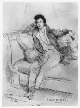 Portrait of Alexandre Dumas, Père-Achille Deveria-Giclee Print