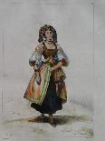 Fanny Elssler as Florinda in the Dance La Cachucha (Ballet Le Diable Boiteu), 1836-Achille Devéria-Giclee Print