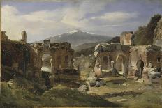 Ruine du théatre de Taormine (Sicile)-Achille Etna Michallon-Giclee Print