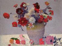 Vase De Fleurs, (Oil on Canvas)-Achille Lauge-Giclee Print