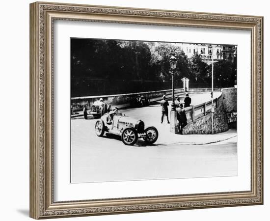 Achille Varzi and Tazio Nuvolari, Monaco Grand Prix, 1933-null-Framed Premium Photographic Print