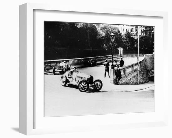 Achille Varzi and Tazio Nuvolari, Monaco Grand Prix, 1933-null-Framed Photographic Print