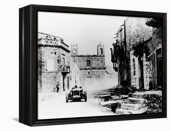 Achille Varzi in a P2 Alfa Romeo Grand Prix Car, in the Targa Florio Race, Sicily, 1930-null-Framed Premier Image Canvas