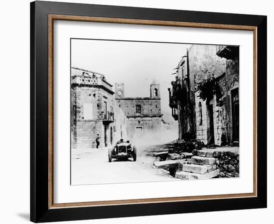 Achille Varzi in a P2 Alfa Romeo Grand Prix Car, in the Targa Florio Race, Sicily, 1930-null-Framed Premium Photographic Print