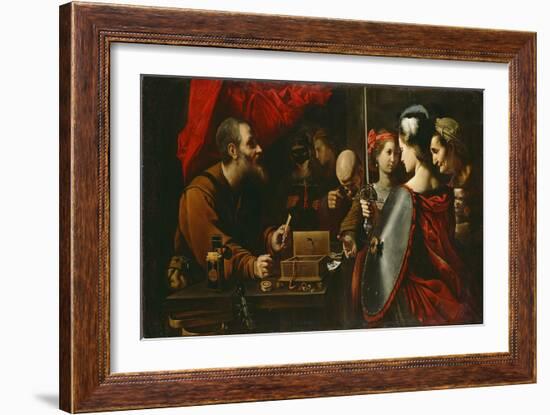 Achilles Among the Daughters of Lycomedes, c.1625-30-Pietro Paolini-Framed Giclee Print