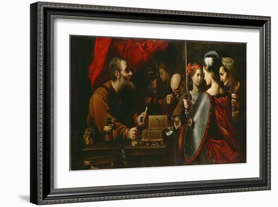 Achilles Among the Daughters of Lycomedes, c.1625-30-Pietro Paolini-Framed Giclee Print