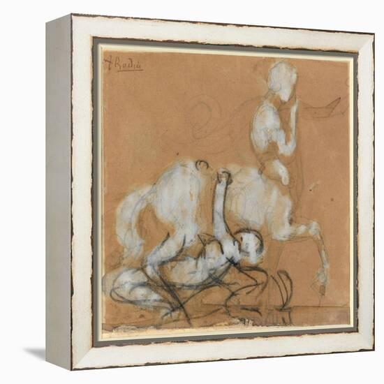 Achilles and Cheiron-Auguste Rodin-Framed Premier Image Canvas