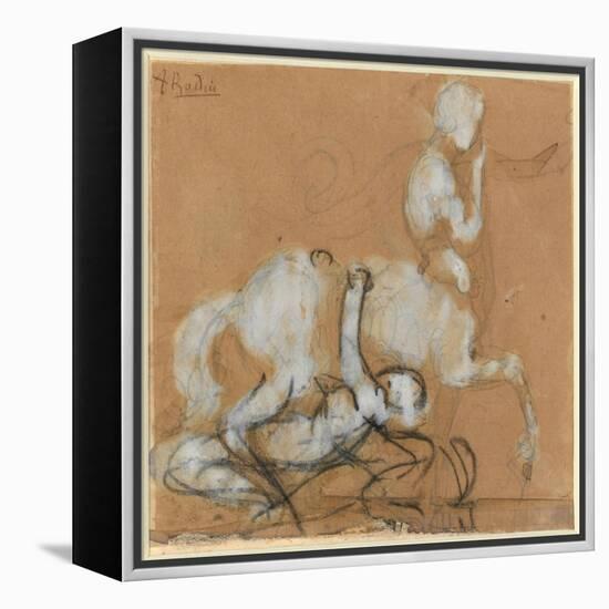 Achilles and Cheiron-Auguste Rodin-Framed Premier Image Canvas