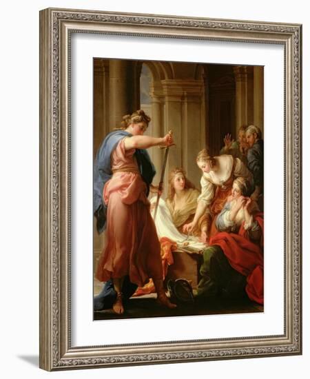 Achilles at the Court of King Lycomedes with His Daughters-Pompeo Batoni-Framed Giclee Print