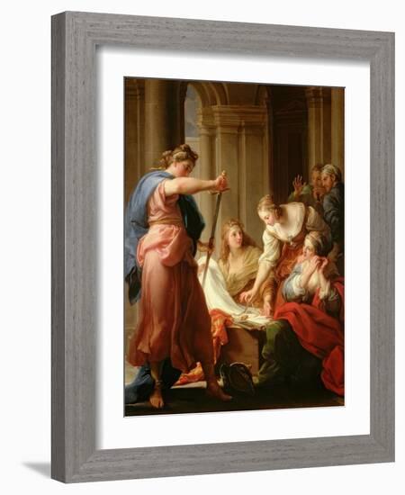 Achilles at the Court of King Lycomedes with His Daughters-Pompeo Batoni-Framed Giclee Print