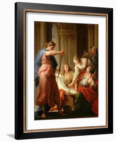 Achilles at the Court of King Lycomedes with His Daughters-Pompeo Batoni-Framed Giclee Print