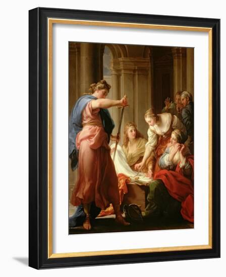 Achilles at the Court of King Lycomedes with His Daughters-Pompeo Batoni-Framed Giclee Print