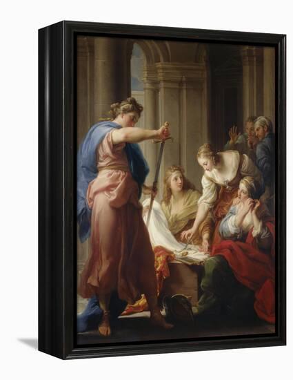 Achilles at the Court of Lycomedes-Pompeo Batoni-Framed Premier Image Canvas