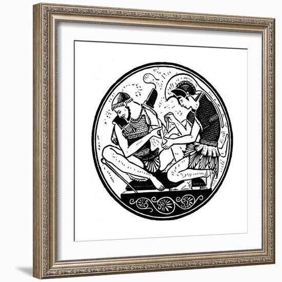Achilles Bandaging the Wound of Patroclus, C1900-null-Framed Giclee Print