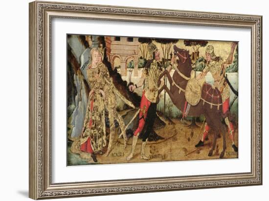 Achilles Bidding Farewell to Briseis, Umbrian School (Oil on Panel)-Italian School-Framed Giclee Print