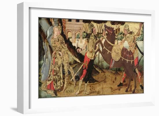 Achilles Bidding Farewell to Briseis, Umbrian School (Oil on Panel)-Italian School-Framed Giclee Print