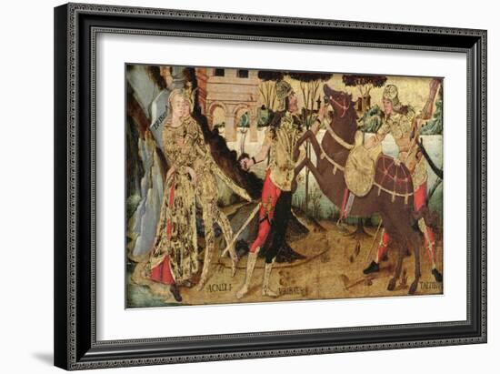 Achilles Bidding Farewell to Briseis, Umbrian School (Oil on Panel)-Italian School-Framed Giclee Print