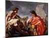 Achilles Contemplating the Body of Patroclus-Giovanni Antonio Pellegrini-Mounted Giclee Print