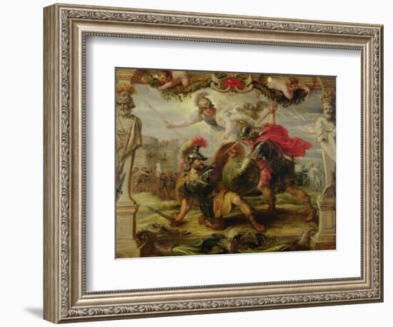 Achilles Defeating Hector, 1630-32-Peter Paul Rubens-Framed Giclee Print