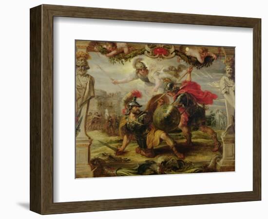 Achilles Defeating Hector, 1630-32-Peter Paul Rubens-Framed Giclee Print