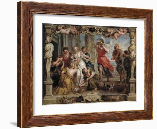 Achilles Discovered by Ulysses Among the Daughters of Lycomedes at Skyros, 1630-1635-Peter Paul Rubens-Framed Giclee Print