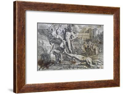 Pietro Testa Reproduction Fine Art Print Achilles dragging the body of Hector