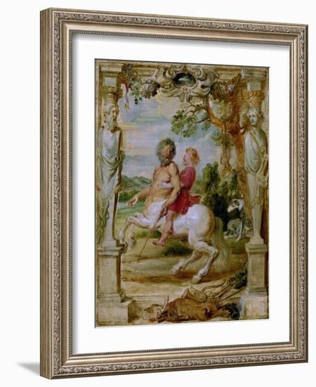 Achilles Educated by the Centaur Chiron, 1630-1635-Peter Paul Rubens-Framed Giclee Print