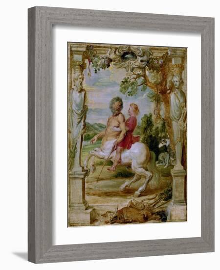 Achilles Educated by the Centaur Chiron, 1630-1635-Peter Paul Rubens-Framed Giclee Print